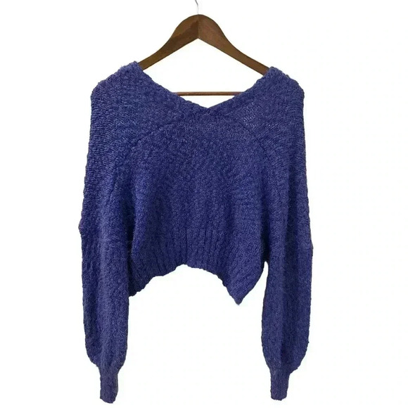 URBAN OUTFITTERS Purple Cropped Cardigan Eyelash Shrug Size XS - Picture 5 of 7